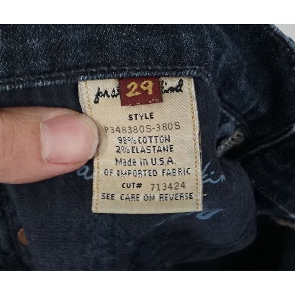 7 For All Mankind Blue Denim Capri Stretch Cropped Jeans Size 29 - Picture 4 of 4